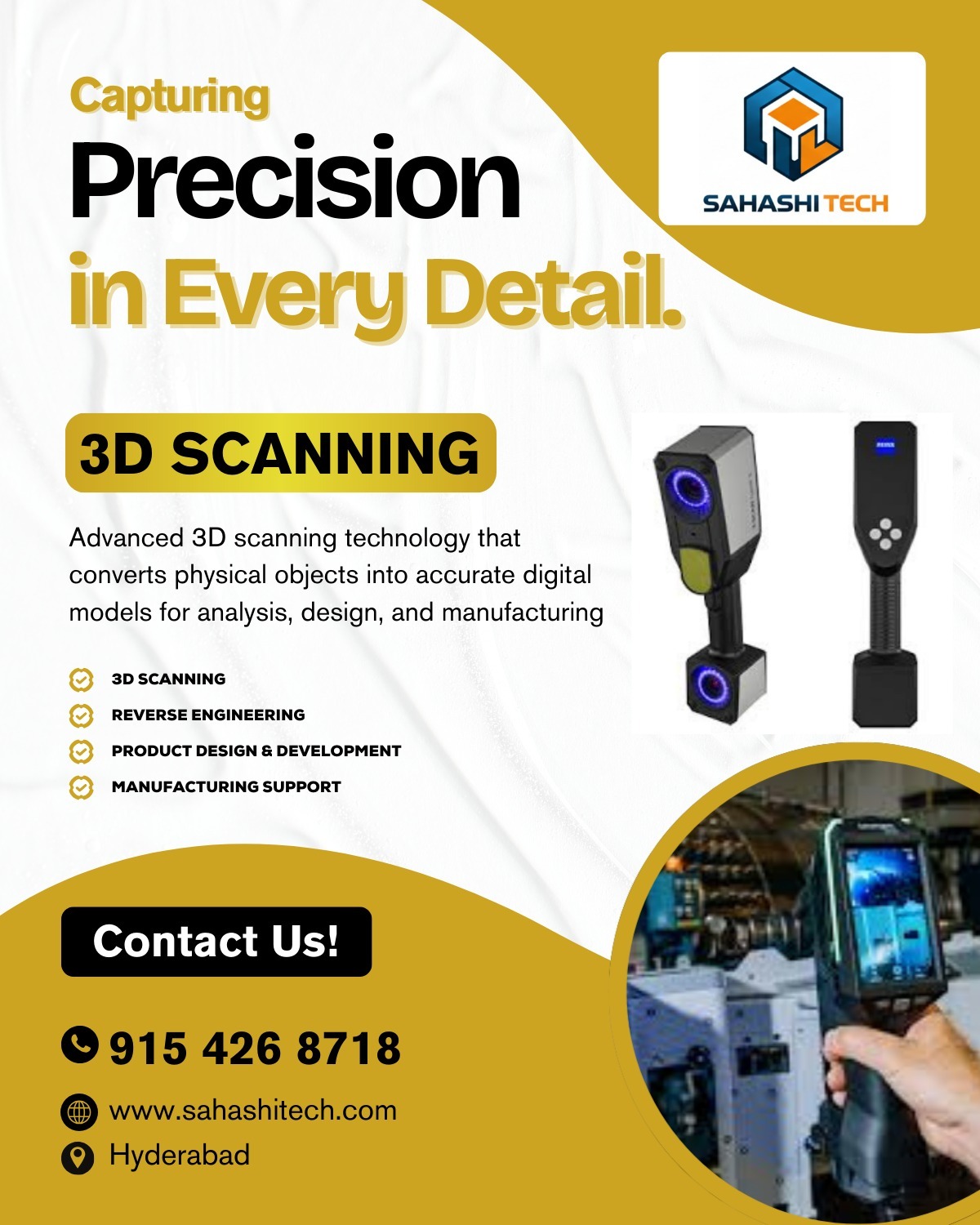 3D Scanning Services for Automotive Parts for Accurate Manufacturing